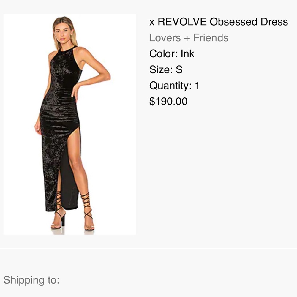 Lovers and friends Obsessed Dress color ink